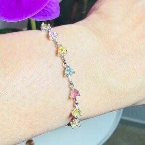 Elegant Multi-Color Tourmaline Gemstone Bracelet